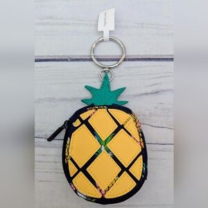🍍NWT Vera Bradley Pineapple Toucan Party Bag Charm Zip Coin Pouch🍍